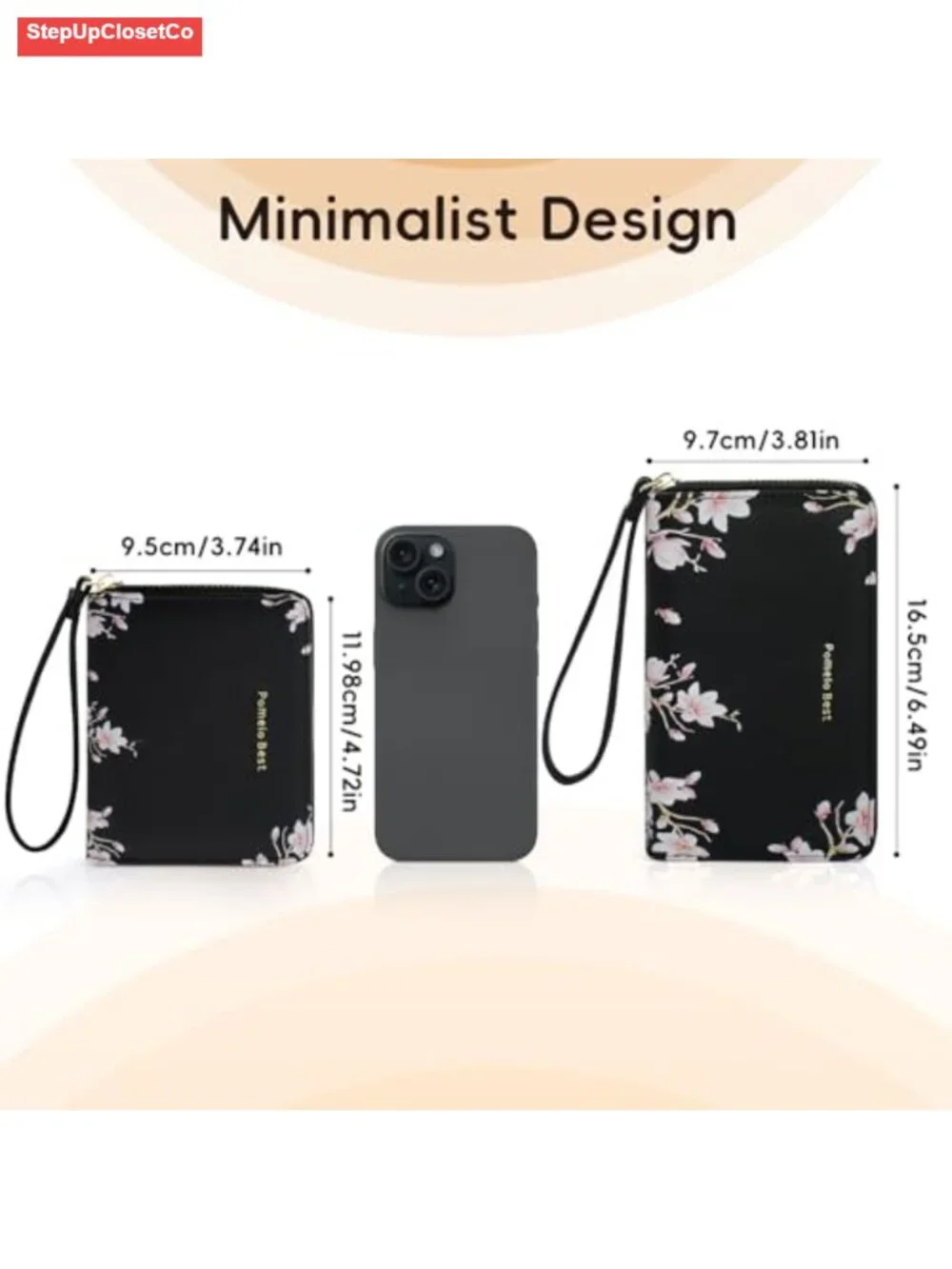 Women's Faux Leather RFID Blocking Zip Around Wristlet Wallet with Card Slots
